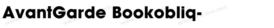 AvantGarde Bookobliq字体转换